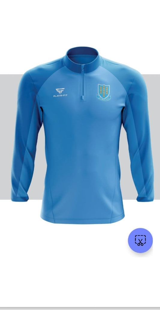 Ballymena United Playr-Fit 2025/26 Adult Sky Blue 1/4 Zip